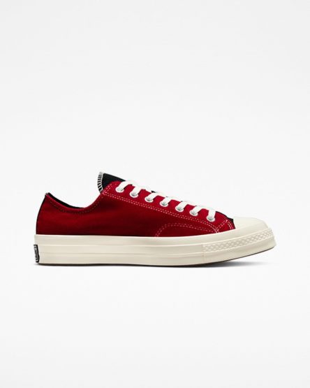 Converse Chuck 70 Beyond Retro Velvet Lave Sko Dame Svarte Rød | 643ZHAPOM