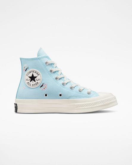 Converse Chuck 70 Butterfly Wings Høye Sko Dame Blå Svarte | 368RYONPU