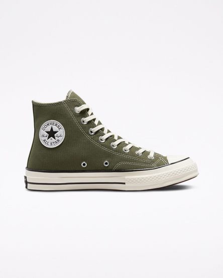 Converse Chuck 70 Canvas Høye Sko Herre Olivengrønne Svarte | 123TSRYOH
