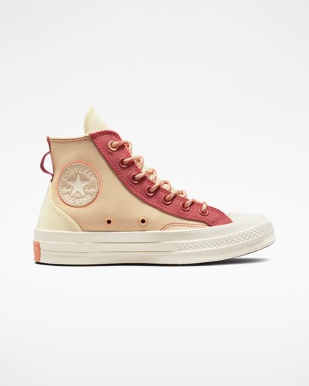 Converse Chuck 70 Colorblock Overlay Høye Sko Dame Oransje | 176LNCQYP