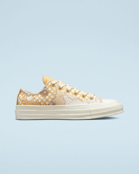 Converse Chuck 70 Crafted Florals Lave Sko Dame Mango Svarte | 943PDKOWG