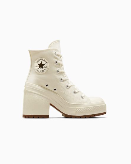 Converse Chuck 70 De Luxe Heel Høye Sko Dame Beige Svarte | 582KJHYCM