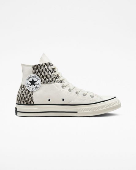 Converse Chuck 70 Patchwork Høye Sko Dame Beige Hvite Svarte | 150KRELIS