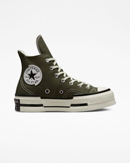 Converse Chuck 70 Plus Høye Sko Dame Olivengrønne Svarte | 620MLQTKF