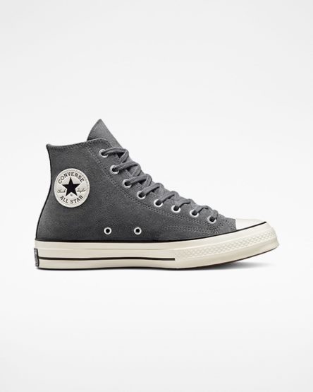 Converse Chuck 70 Semsket Skinn Høye Sko Herre Grå Svarte | 962OJQLDB
