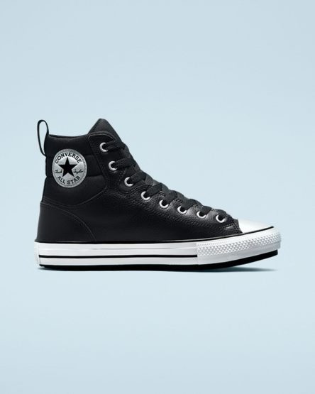 Converse Chuck Taylor All Star Berkshire Høye Vinterstøvler Dame Svarte Hvite Svarte | 038SEIWDH