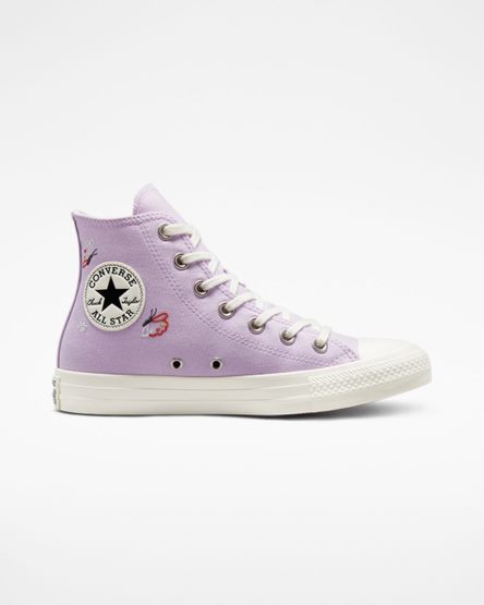 Converse Chuck Taylor All Star Butterfly Wings Høye Sko Dame Lilla Svarte | 159GUCHNY