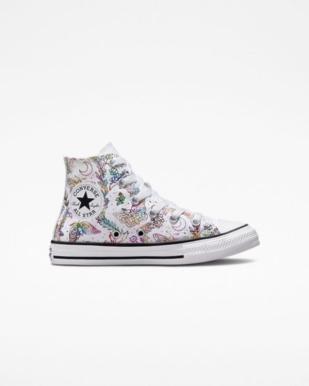 Converse Chuck Taylor All Star Butterfly Shine Høye Sko Jente Hvite Rosa Lilla Blå | 714XYHBKF