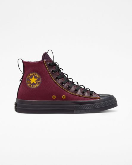 Converse Chuck Taylor All Star CX Explore Counter Climate Høye Sko Dame Mørke Rød Svarte Rosa | 352OQHERJ
