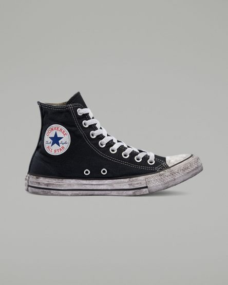 Converse Chuck Taylor All Star Canvas Smoke Høye Sko Herre Svarte Hvite | 398PRDZAG