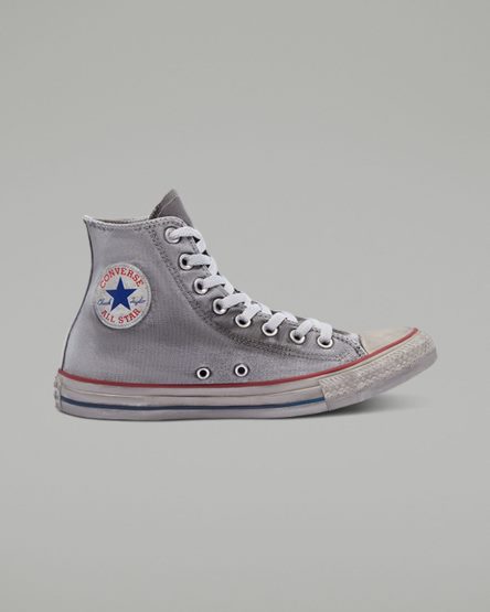 Converse Chuck Taylor All Star Canvas Smoke Høye Sko Dame Grå Hvite | 956VEDRZX