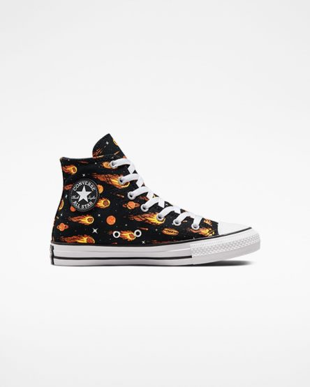 Converse Chuck Taylor All Star Comets Høye Sko Gutt Svarte Hvite | 069ZHNBPC