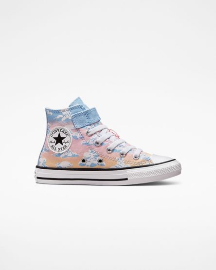 Converse Chuck Taylor All Star Easy-On Cloud Gazer Høye Sko Jente Blå Oransje Rosa | 264PLHNRX