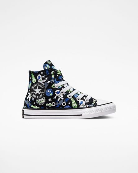 Converse Chuck Taylor All Star Easy-On Space Cruiser Høye Sko Gutt Svarte Blå Grønn | 341NIXTLB