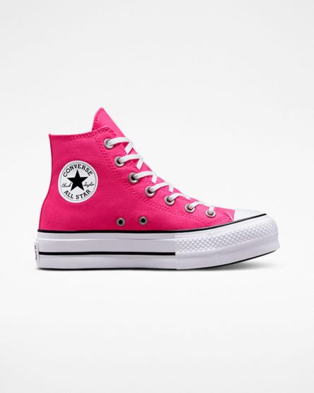 Converse Chuck Taylor All Star Lift Canvas Høye Platform Sko Dame Rosa Svarte Hvite | 061ZEWBFG