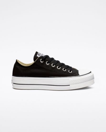 Converse Chuck Taylor All Star Lift Canvas Lave Platform Sko Dame Svarte Hvite | 542PONLZF