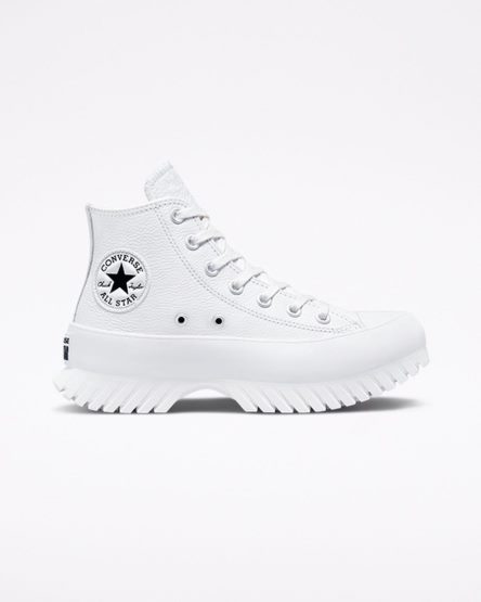 Converse Chuck Taylor All Star Lugged 2.0 Lær Høye Sko Dame Hvite Svarte | 081DQTILN