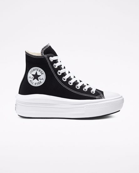 Converse Chuck Taylor All Star Move Høye Platform Sko Dame Svarte Beige Hvite | 197PTDBXK
