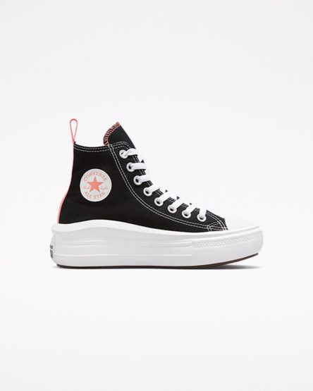 Converse Chuck Taylor All Star Move Høye Platform Sko Jente Svarte Rosa Hvite | 428XZVNKB