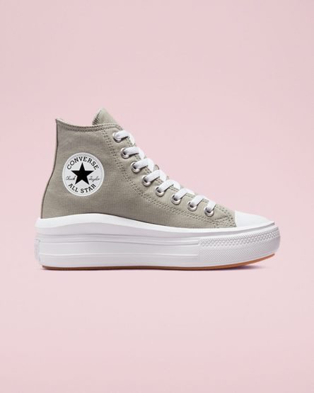 Converse Chuck Taylor All Star Move Høye Platform Sko Dame Olivengrønne Hvite | 862YOIHFJ