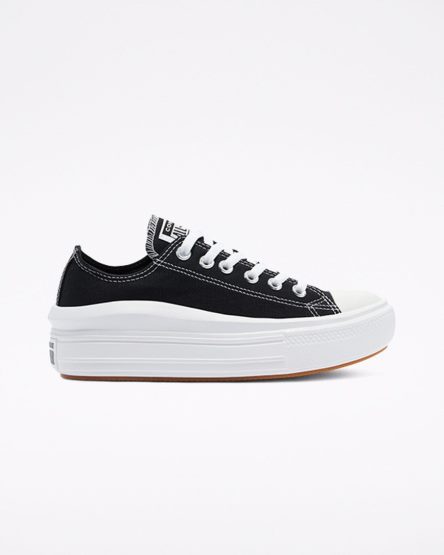 Converse Chuck Taylor All Star Move Lave Platform Sko Dame Svarte Hvite | 591RZMHSW
