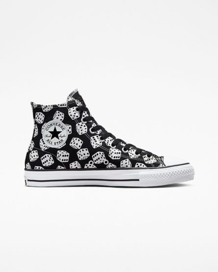 Converse Chuck Taylor All Star Pro Dice Skatesko Herre Svarte Hvite | 239RNMGHC