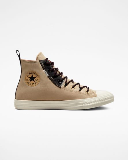 Converse Chuck Taylor All Star Rugged Basics Høye Sko Dame Khaki Oransje | 719IOSFCE