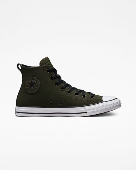 Converse Chuck Taylor All Star TecTuff Høye Sko Herre Olivengrønne Grønn Hvite Svarte | 259GNTPUR