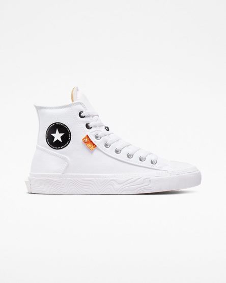 Converse Chuck Taylor Alt Star Canvas Høye Sko Dame Hvite Svarte Hvite | 537SBLUGO