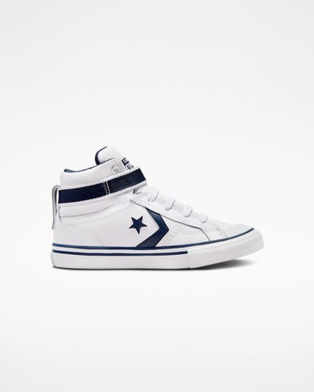 Converse Pro Blaze Reima Easy-On Varsity Club Høye Sko Jente Hvite Marineblå Hvite | 926OWRFDK