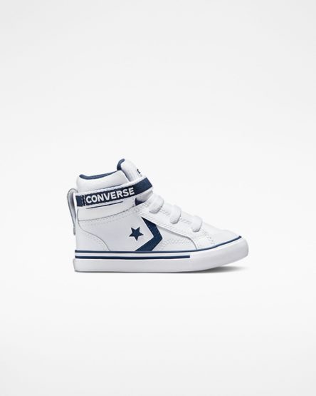 Converse Pro Blaze Reima Easy-On Varsity Club Høye Sko Jente Hvite Marineblå Hvite | 951EHXLPC