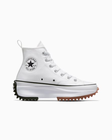 Converse Run Star Hike Høye Platform Sko Herre Hvite Svarte | 185LCKAXQ