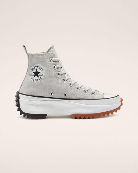 Converse Run Star Hike Smoked Canvas Høye Platform Sko Dame Hvite | 894EMWLAH