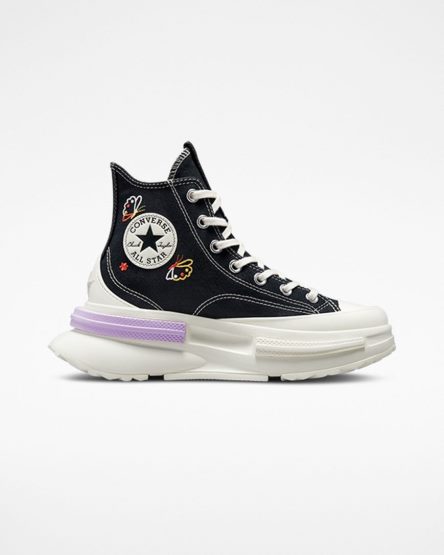 Converse Run Star Legacy CX Butterfly Wings Høye Platform Sko Dame Svarte | 680ZOQUSM
