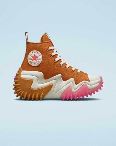 Converse Run Star Motion CX Høye Platform Sko Dame Brune Rosa | 861WCYHKP