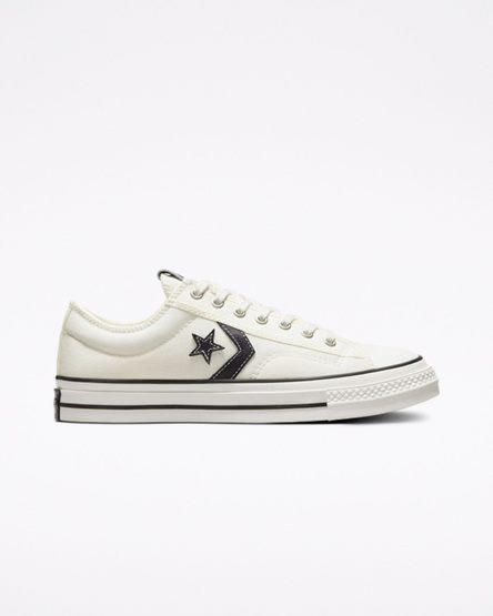 Converse Star Player 76 Lave Sko Dame Hvite Svarte | 174IQMYOG