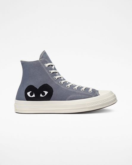 Converse x Comme des Garçons PLAY Chuck 70 Høye Sko Herre Grå Svarte | 217PDJCKA