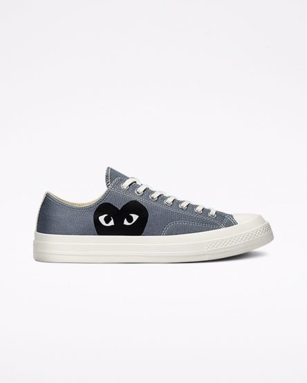 Converse x Comme des Garçons PLAY Chuck 70 Lave Sko Herre Grå Svarte | 806JPDKMT