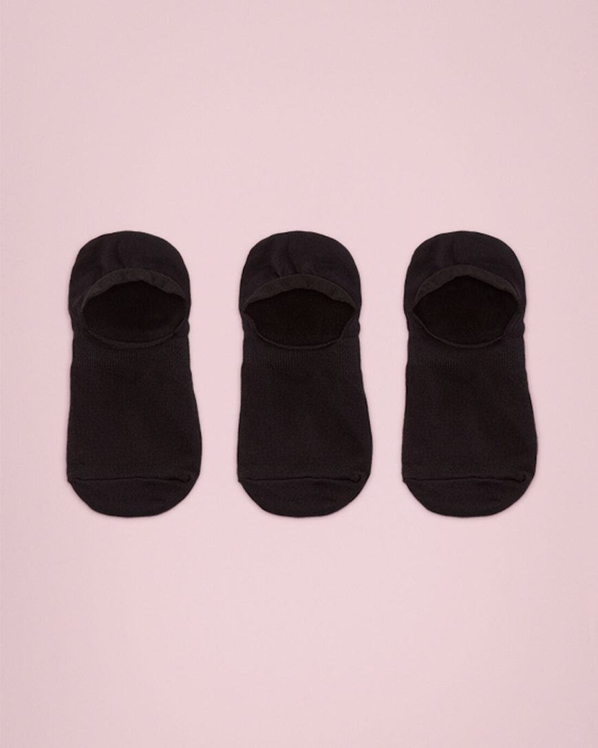 Converse 3-Pack Microfiber Nylon Liner Sokker Dame Svarte | 178ETFODN