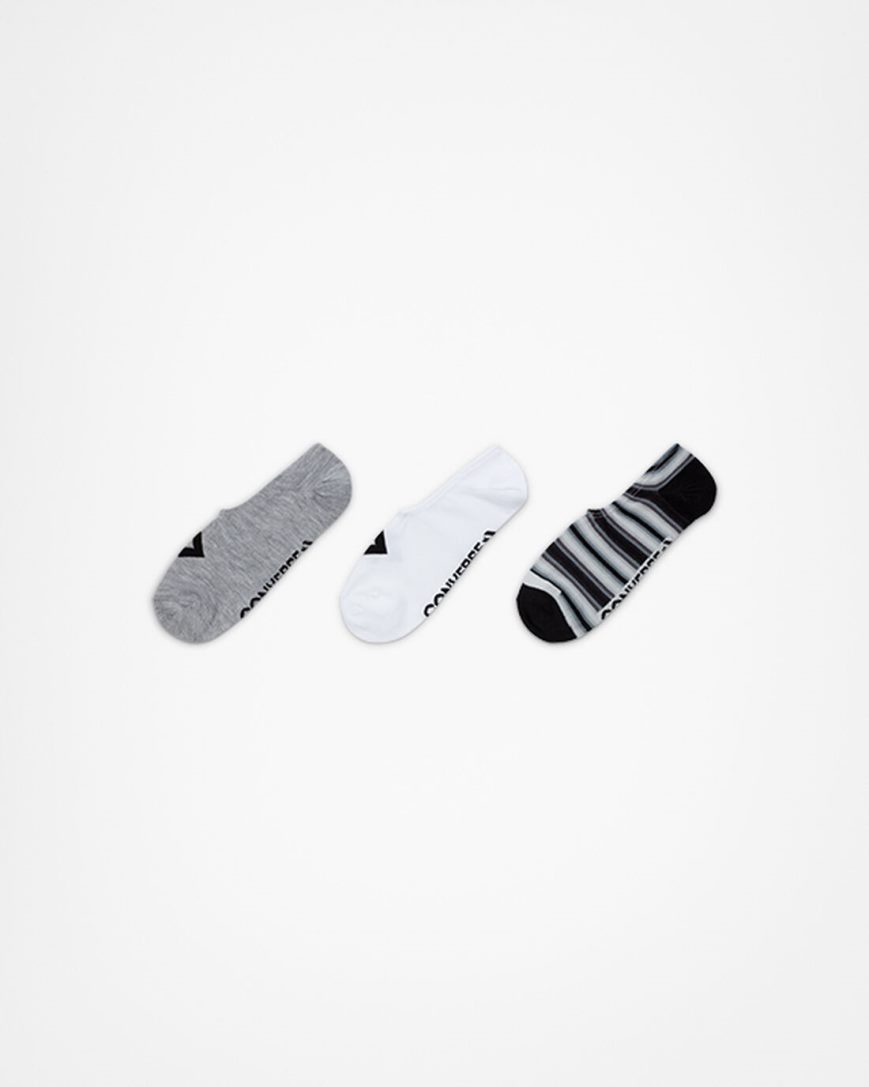 Converse 3-Pack Ombre Star Chevron Made For Chucks Sokker Herre Svarte Multicolor Hvite Svarte Grå | 452KJFERW