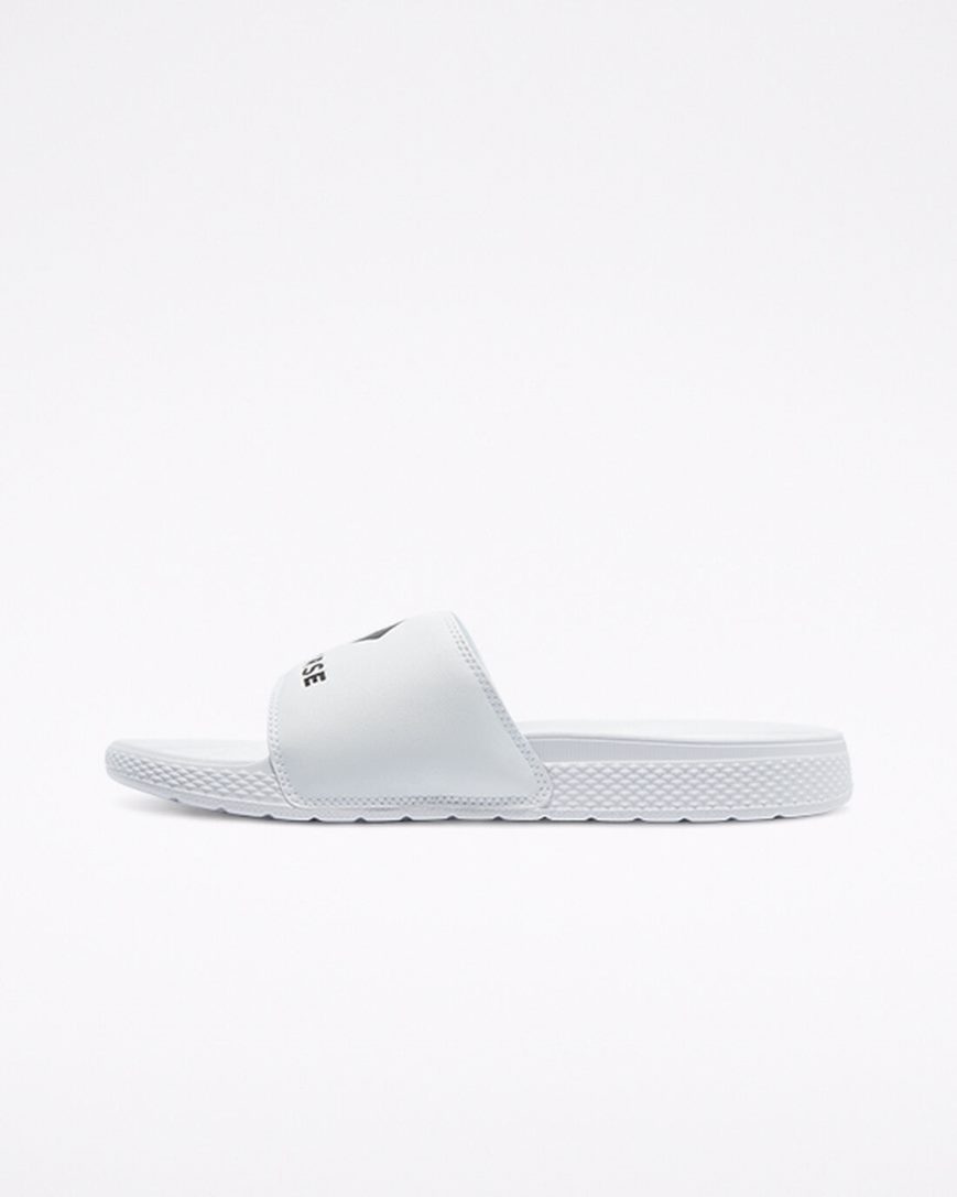 Converse All Star Badesandaler Dame Hvite Svarte Hvite | 854AIYWND