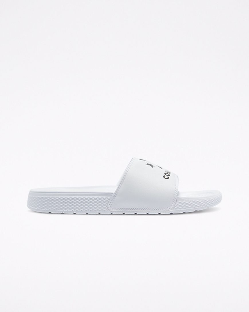 Converse All Star Badesandaler Dame Hvite Svarte Hvite | 854AIYWND