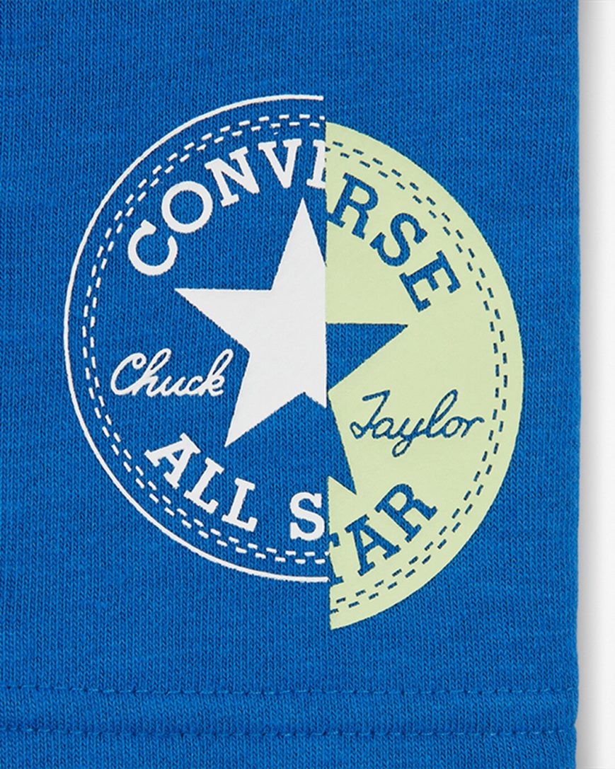 Converse All Star Logo Grafiske French Terry Shorts Gutt Kongeblå | 815MRQZGX