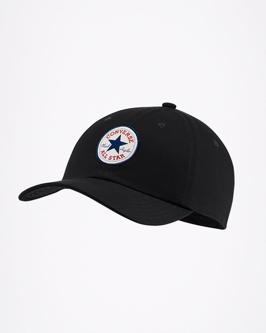 Converse All Star Patch Baseball Hatt Dame Svarte | 581RNJCKA