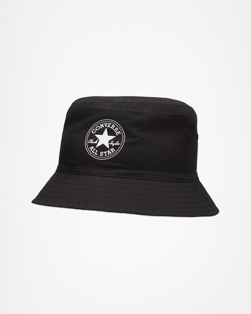Converse All Star Patch Reversible Bucket Hatt Dame Lilla Svarte | 678LIFASR