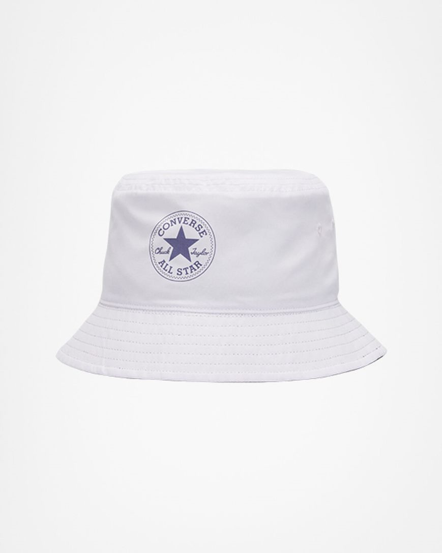 Converse All Star Patch Reversible Bucket Hatt Dame Lilla Svarte | 678LIFASR