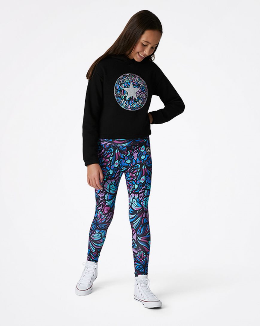 Converse Boxy Chuck Taylor Patch Pullover Hettegensere Jente Svarte | 029OQETVG