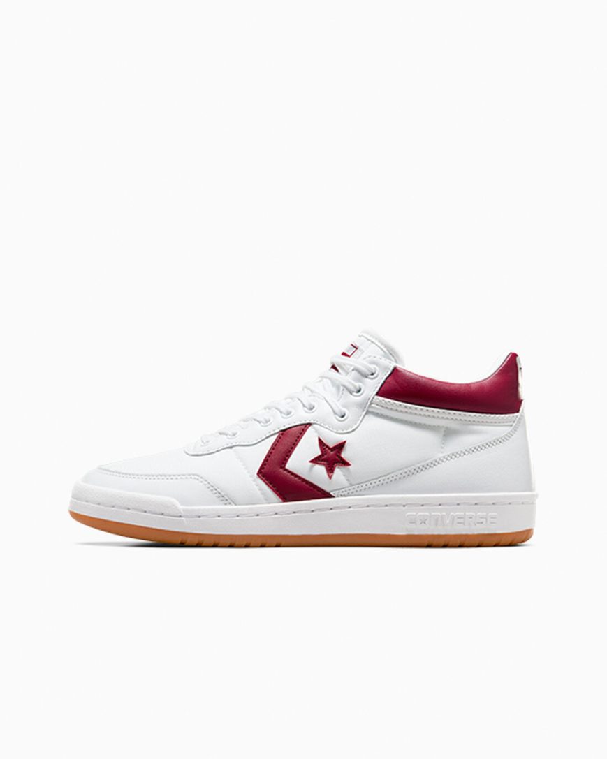 Converse CONS Fastbreak Pro Lær Skatesko Dame Hvite Rød Hvite | 705FVYQPC