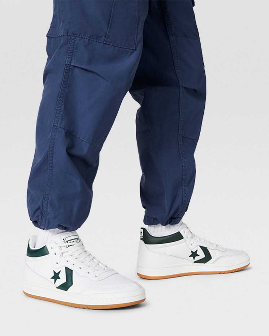 Converse CONS Fastbreak Pro Skatesko Herre Hvite Dyp Turkis | 235JZKUMI
