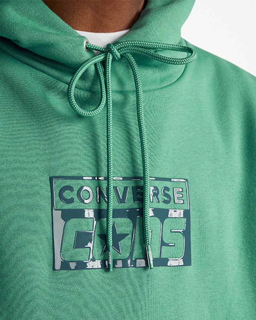 Converse CONS Fleece Pullover Hettegensere Herre Grønn | 168DPWENG